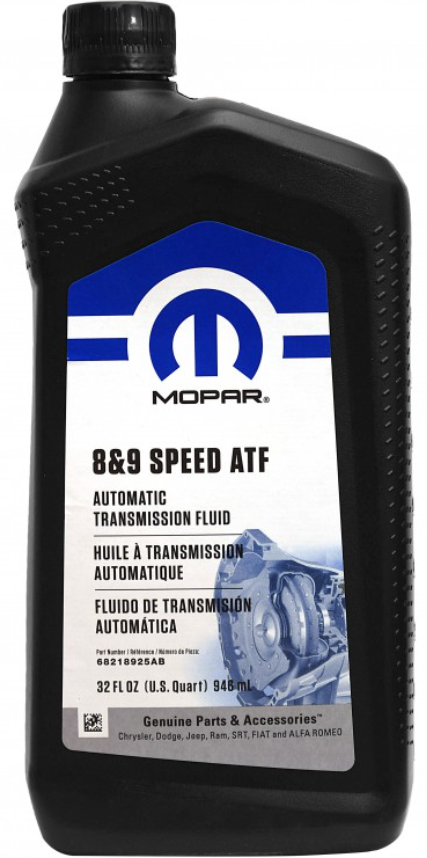 Трансмісійна рідина MOPAR ATF 8/9 Speed для АКПП ZF 0,946 л (68218925AB)