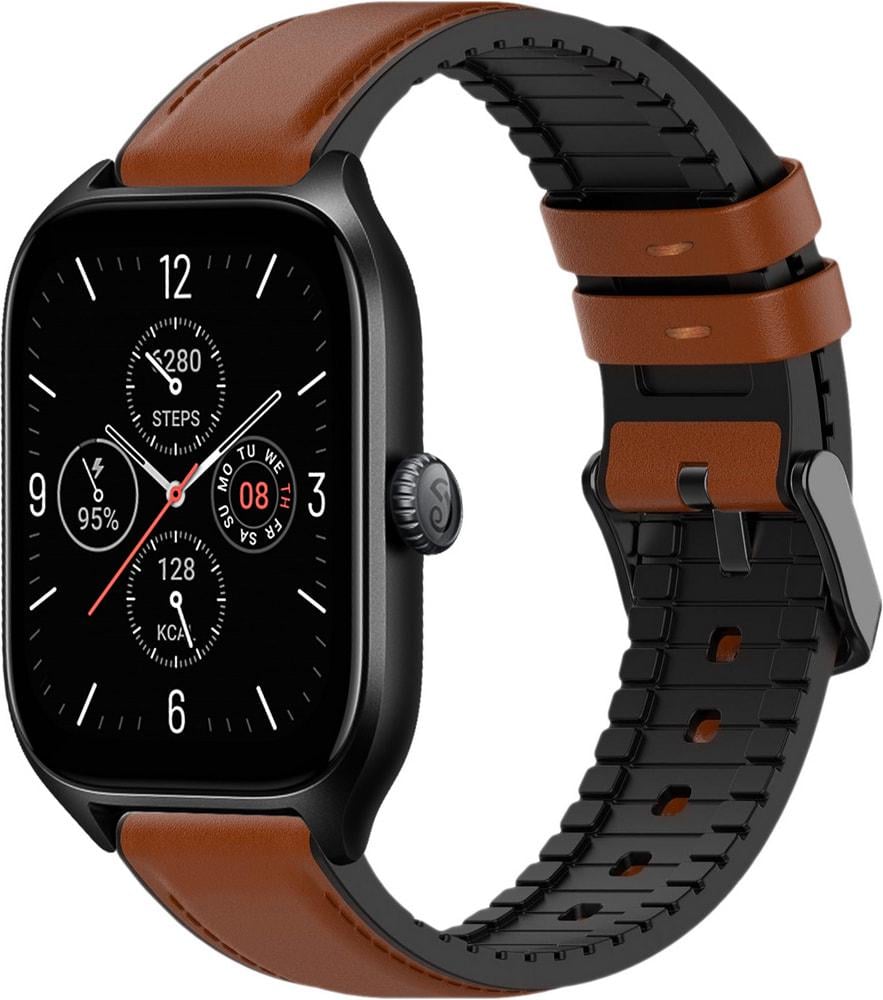 Ремешок кожаный Tamyx для Amazfit GTS 4/Mini Brown (31608-30)