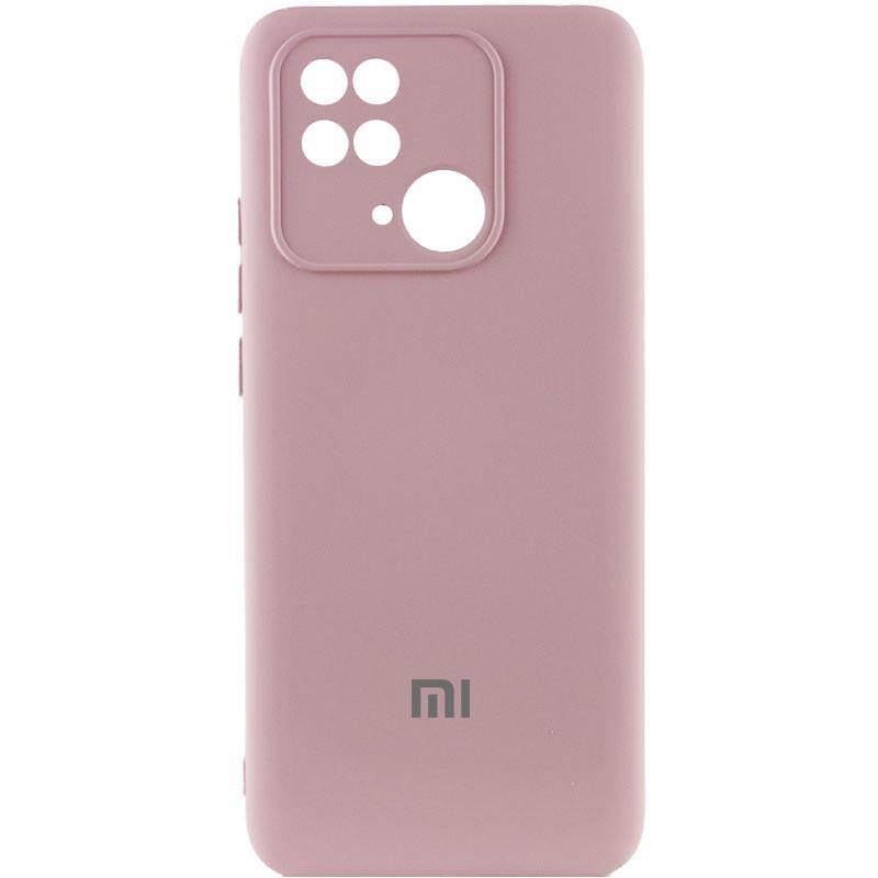 Противоударный чехол Silicone Cover Lakshmi Full Camera (AAA) with Logo для Xiaomi Redmi 10C Розовый / Pink Sand