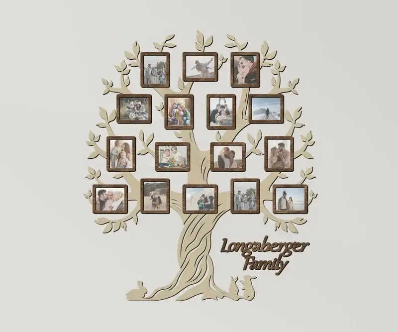 Фото-колаж із натурального дерева Дерево Натуральний (tree_rabbit_xl) - фото 1 Фото-колаж із натурального дерева Дерево Натуральний (tree_rabbit_xl) - фото 1