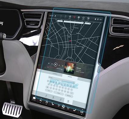 Стекло защитное Pixsel гибридный глянец на монитор Tesla Model S 16,8“ 2016