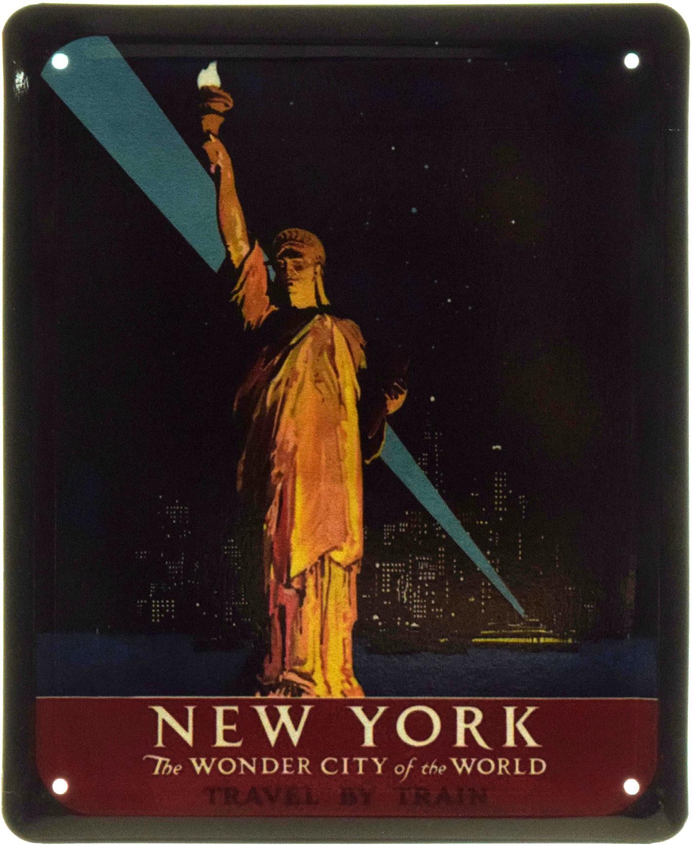 Табличка металева "NY The Wonder City Of The World" 18x22 см (ms-103605)