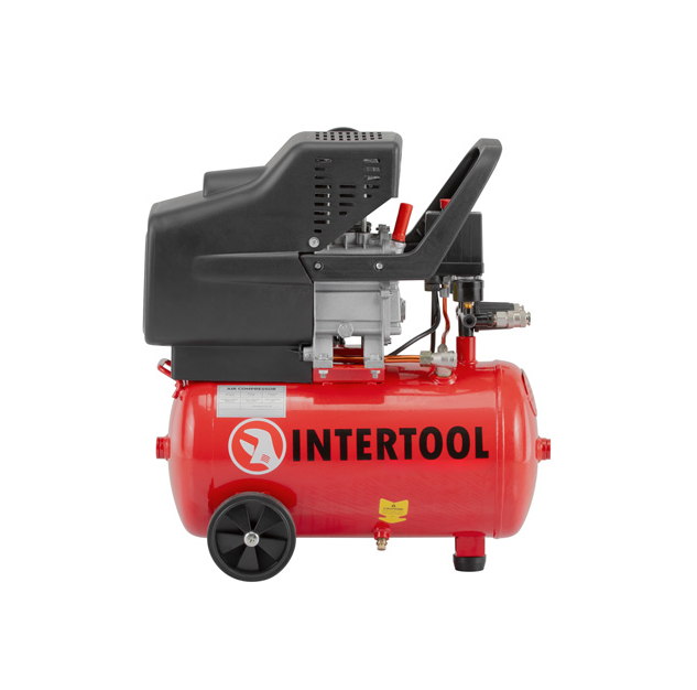 Компрессор поршневой Intertool PT-0020 24 л 1,2 кВт 220 В 8 атм 205 л/мин 80 дБ