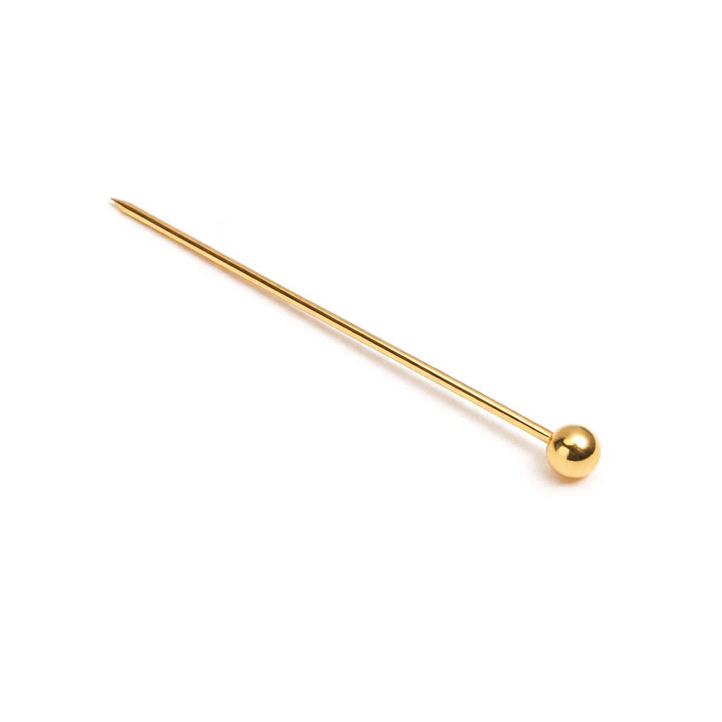 Шпажка металлическая Bar House для канапе и коктейля шар Золотистый