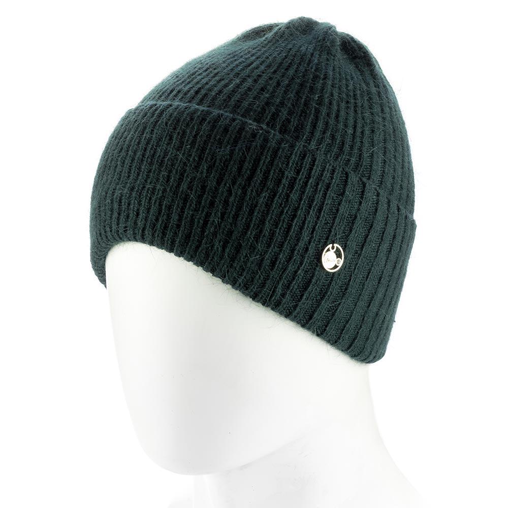 Шапка женская ангоровая сверху собрана Atrics WH909 утепленная флисом с отворотом Зеленый - фото 1 Шапка женская ангоровая сверху собрана Atrics WH909 утепленная флисом с отворотом Зеленый - фото 1