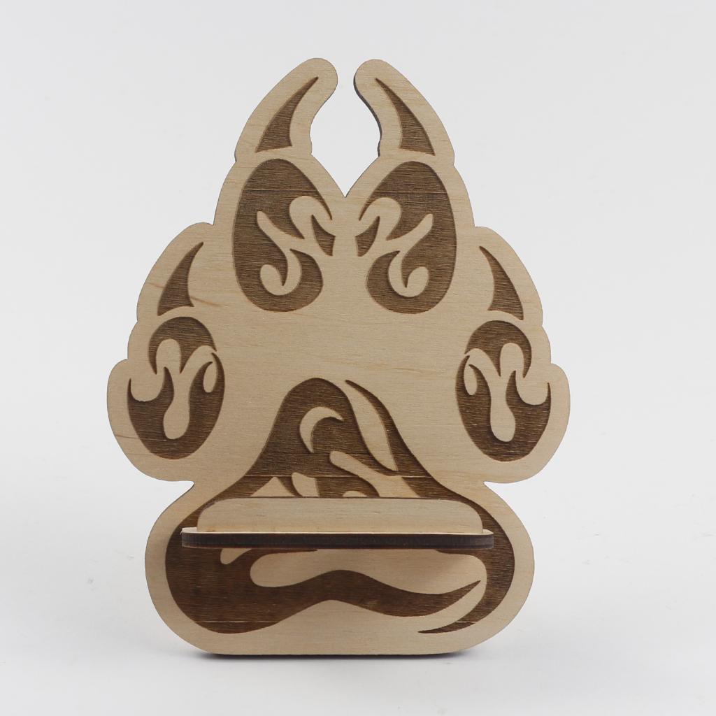 Підставка-тримач для телефону з дерева лапка тигреняти (110 (03020113) - фото 4 Підставка-тримач для телефону з дерева лапка тигреняти (110 (03020113) - фото 4