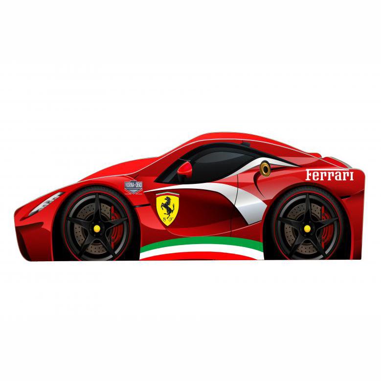 Детская кровать Viorina-Deko Бренд Ferrari B-10 ДСП 80х170 см Красный (44150)
