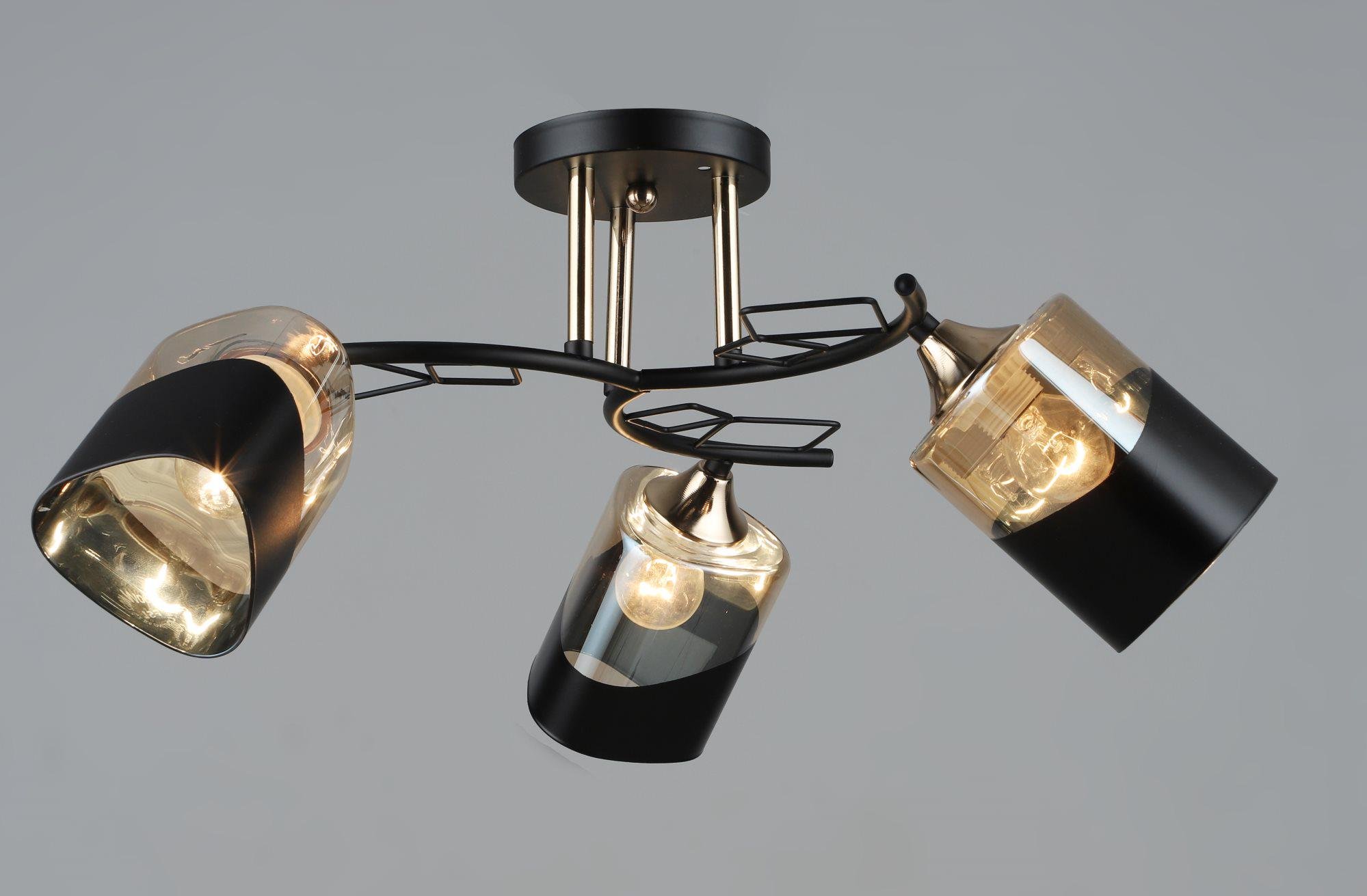 Люстра потолочная Sirius B K2172/3 BK+FGD на 3 плафона