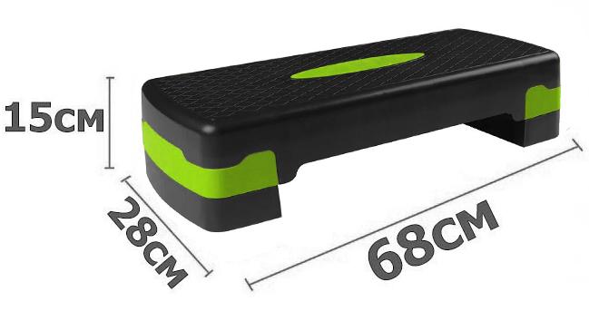 Степ-платформа EasyFit 2-ступенчатая Черный/Зеленый (EFSTPB68GR) - фото 2 Степ-платформа EasyFit 2-ступенчатая Черный/Зеленый (EFSTPB68GR) - фото 2