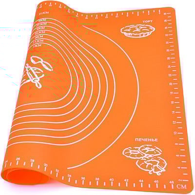 Силиконовый коврик для раскатки теста 30х40 см Оранжевый (ab114b45)