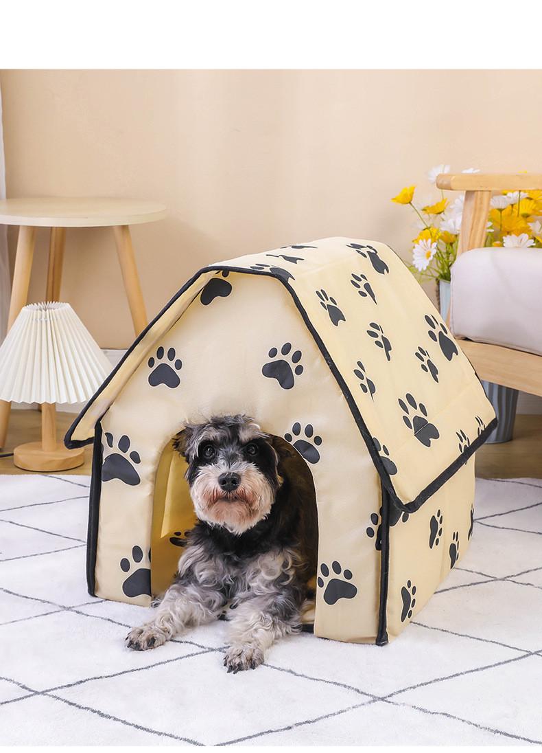 Будиночок для квартир складаний для собак 47х43х40 см Бежевий (1C0210) - фото 2 Будиночок для квартир складаний для собак 47х43х40 см Бежевий (1C0210) - фото 2