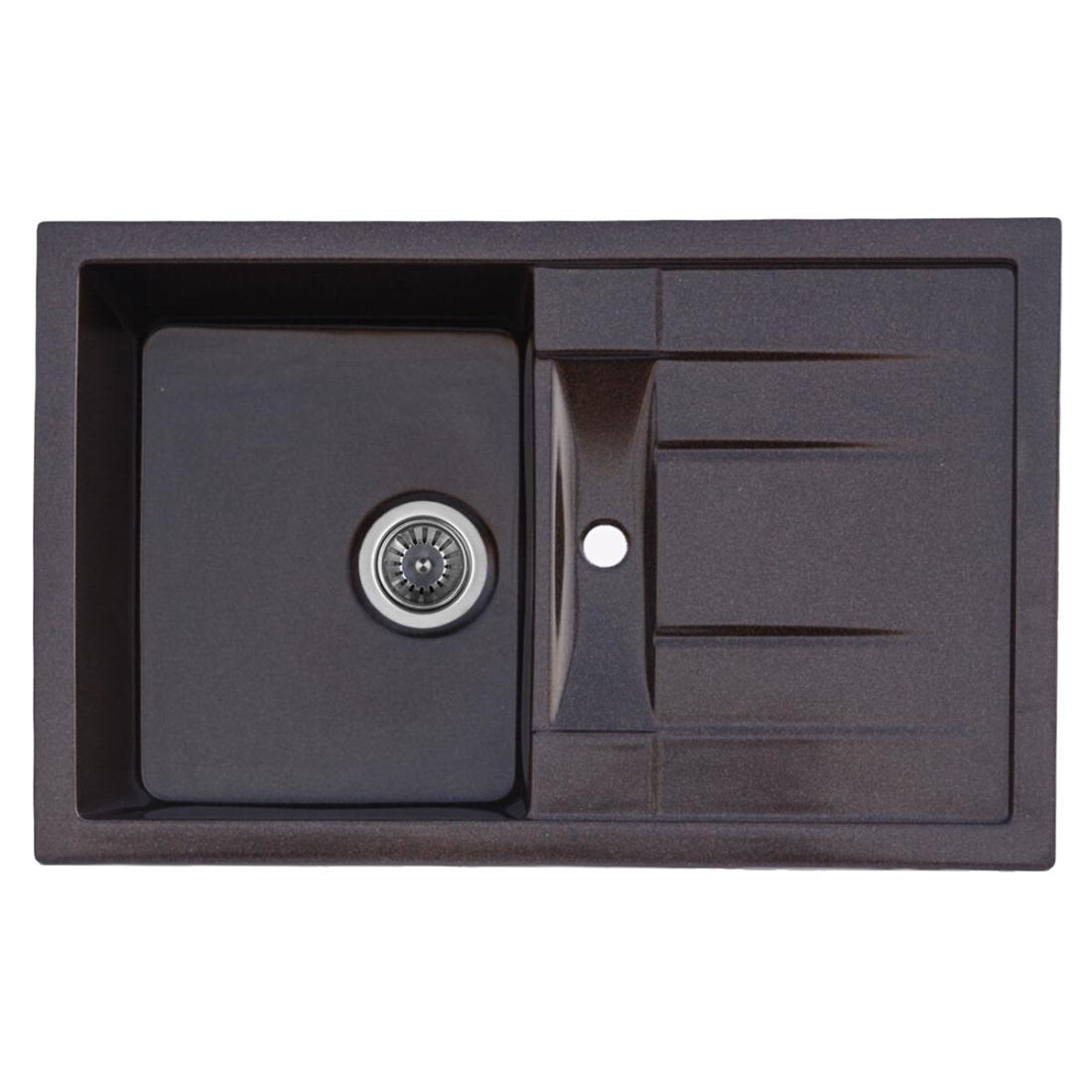 Мойка кухонная Platinum PLS-A24985 прямоугольная гранитная 780x500 мм Черный (151268) Мойка кухонная Platinum PLS-A24985 прямоугольная гранитная 780x500 мм Черный (151268)