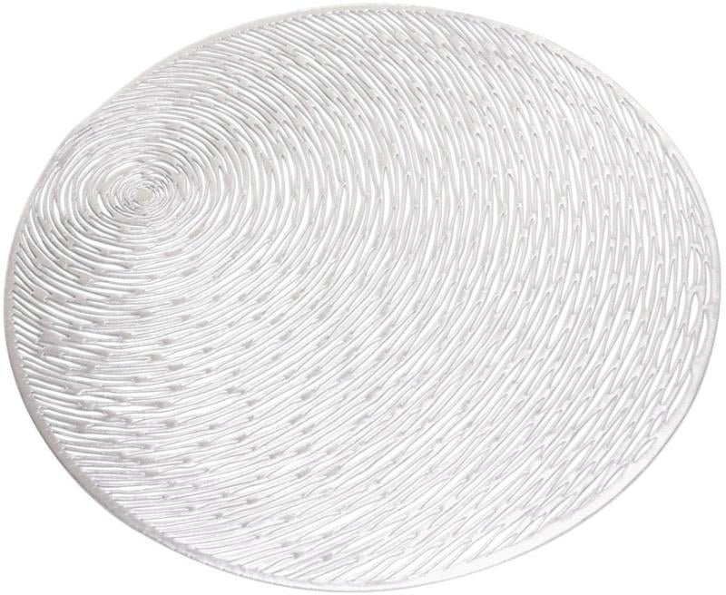 Набор 4 сервировочных коврика Margrese Modern Серебро Ø38см, плейсмат (подтарельники) - фото 1 Набор 4 сервировочных коврика Margrese Modern Серебро Ø38см, плейсмат (подтарельники) - фото 1