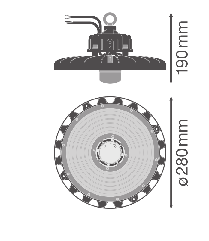Світильник для високих прольотів Ledvance з датчиком руху 87 W 4000K 13000 lm ⌀ 280 мм HB SEN P 840 110DEG IP65 (4058075603257) - фото 5