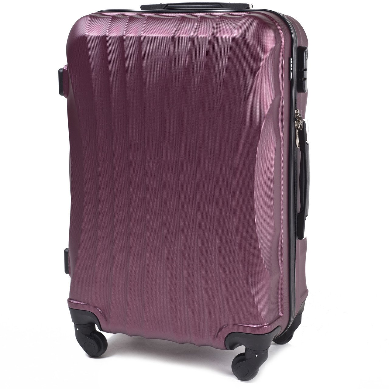 Валіза пластикова Wings 159 велика на 4 колесах 75х49х29 см 86 л Бордовий