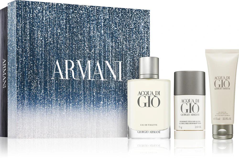 Подарочный набор для мужчин Giorgio Armani Acqua Di Gio туалетная вода 100 мл/гель для душа 75 мл и дезодорант 75 г (375505) Подарочный набор для мужчин Giorgio Armani Acqua Di Gio туалетная вода 100 мл/гель для душа 75 мл и дезодорант 75 г (375505)