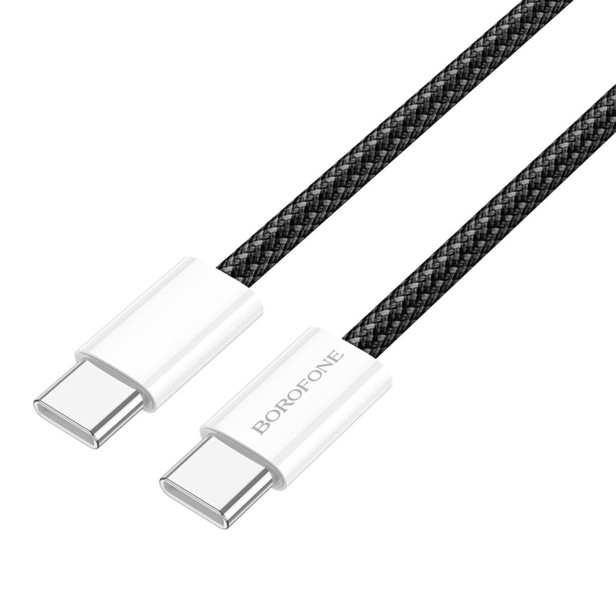 Кабель Borofone BX103 Type-C to Type-C 60 Вт 3A 1 м Black (26450302)