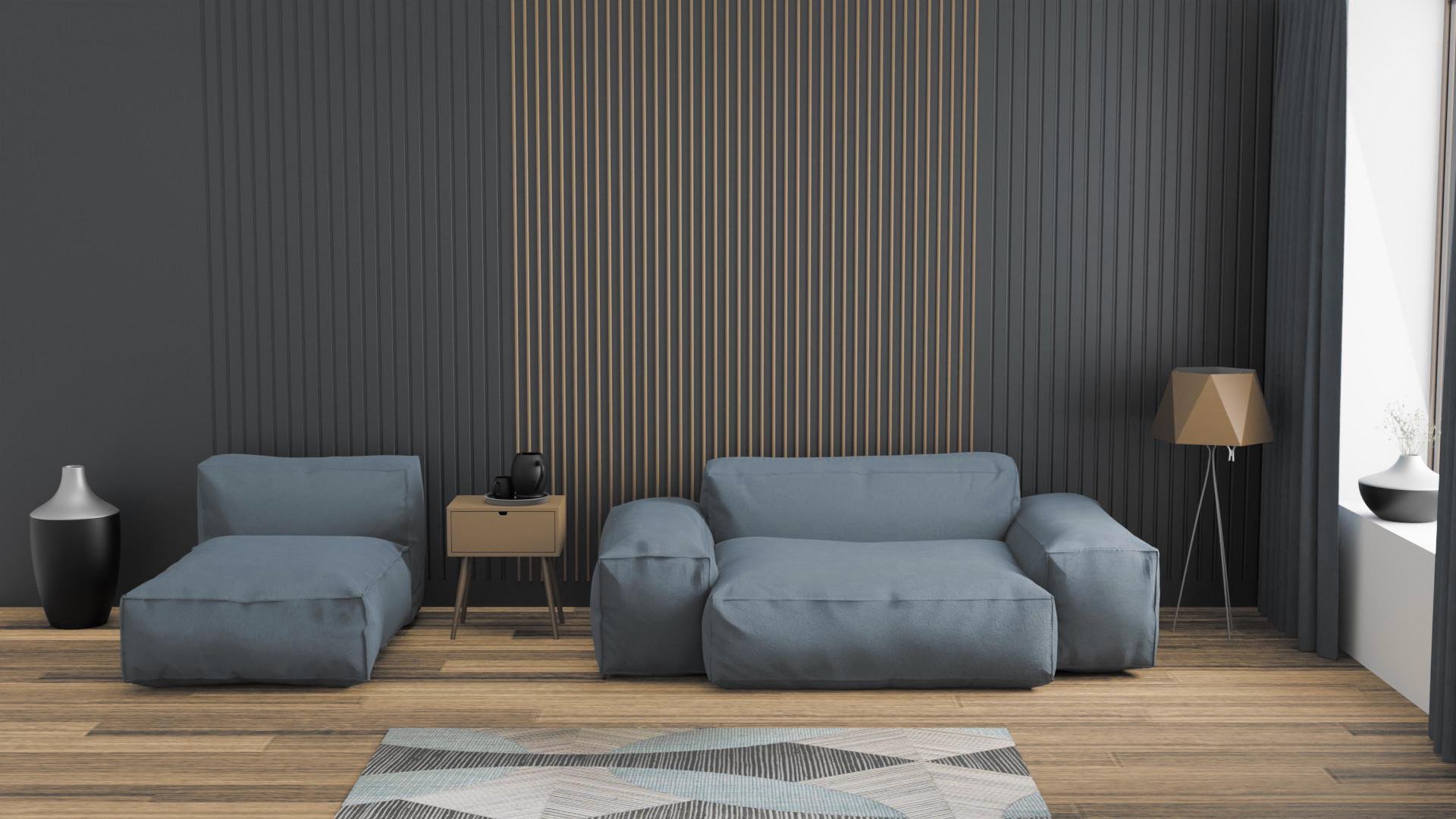 Модульный диван Cloud 2 290х128 см Серый (Арт 0001) - фото 5 Модульный диван Cloud 2 290х128 см Серый (Арт 0001) - фото 5