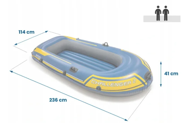 Човен надувний Intex Challenger 2 Set двомісний 236х114х41 см (68367) - фото 3
