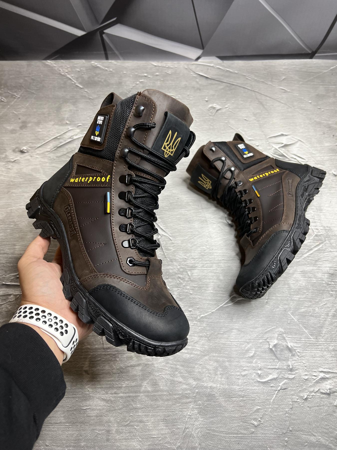 Берці чоловічі із натурального нубука демісезонні р. 40 Brown - фото 3 Берці чоловічі із натурального нубука демісезонні р. 40 Brown - фото 3