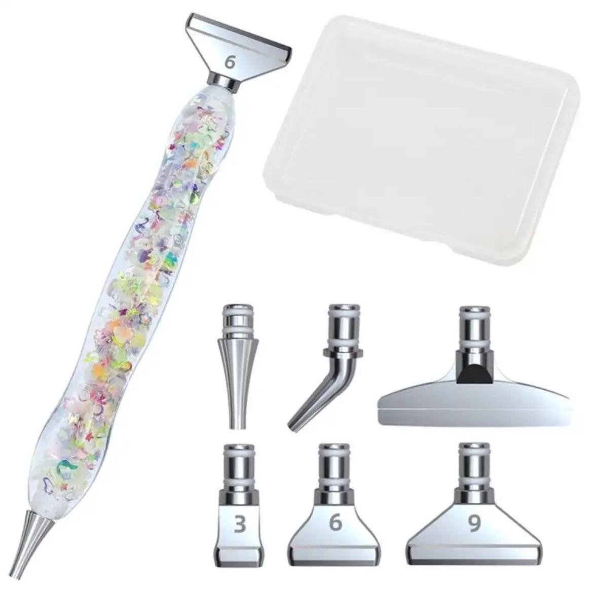 Стилус для алмазной мозаики с металлическими насадками Белый (2113138512)