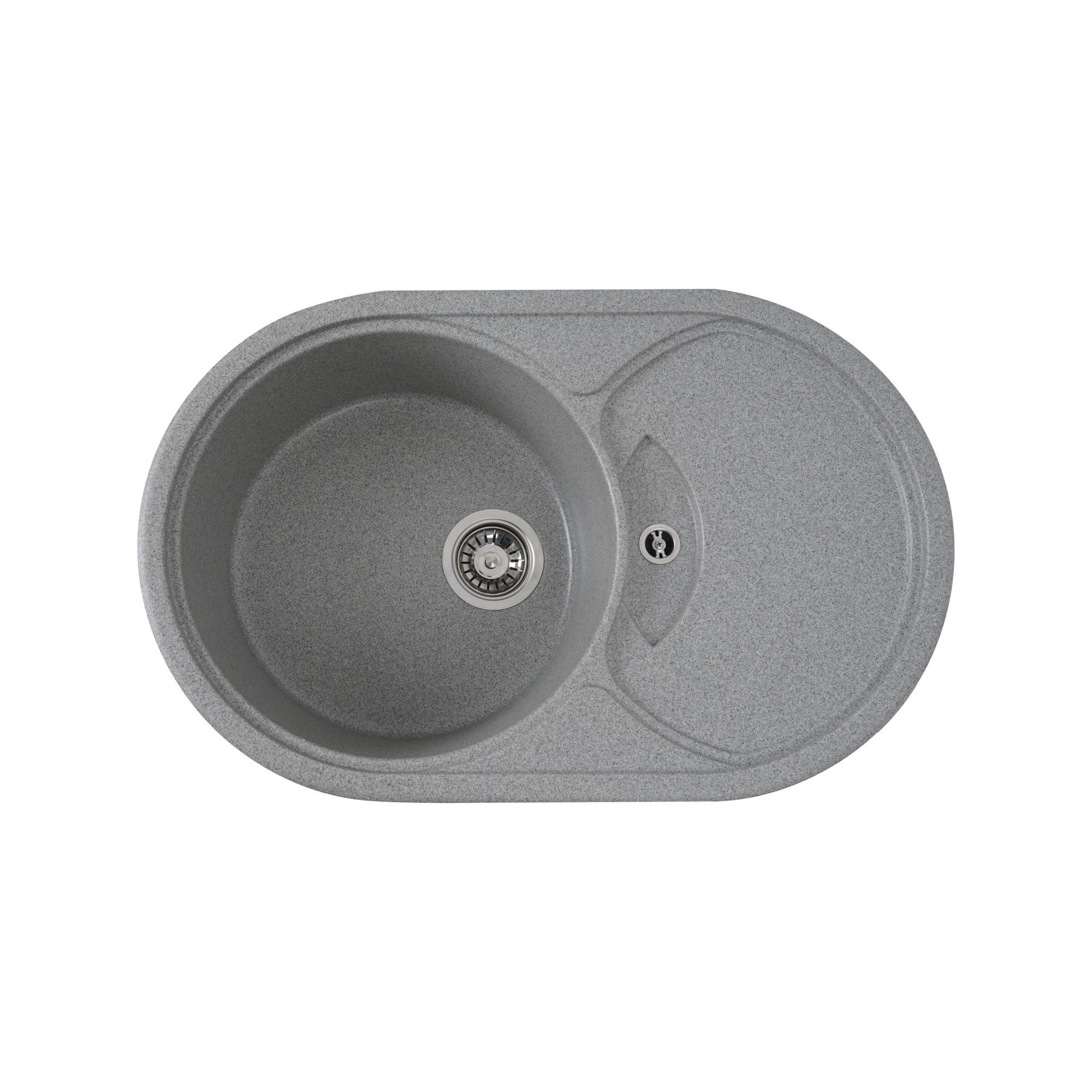 Мийка для кухні гранітна Platinum 7750 GAZZO глянцева Сірий Мийка для кухні гранітна Platinum 7750 GAZZO глянцева Сірий