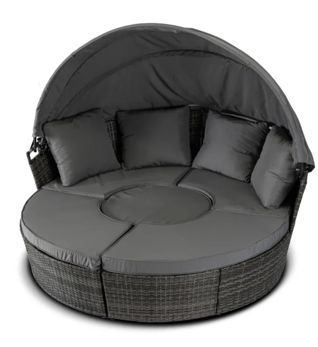 Ліжко садове з ротанга CALIFORNIA кругле з навісом (2962643065)