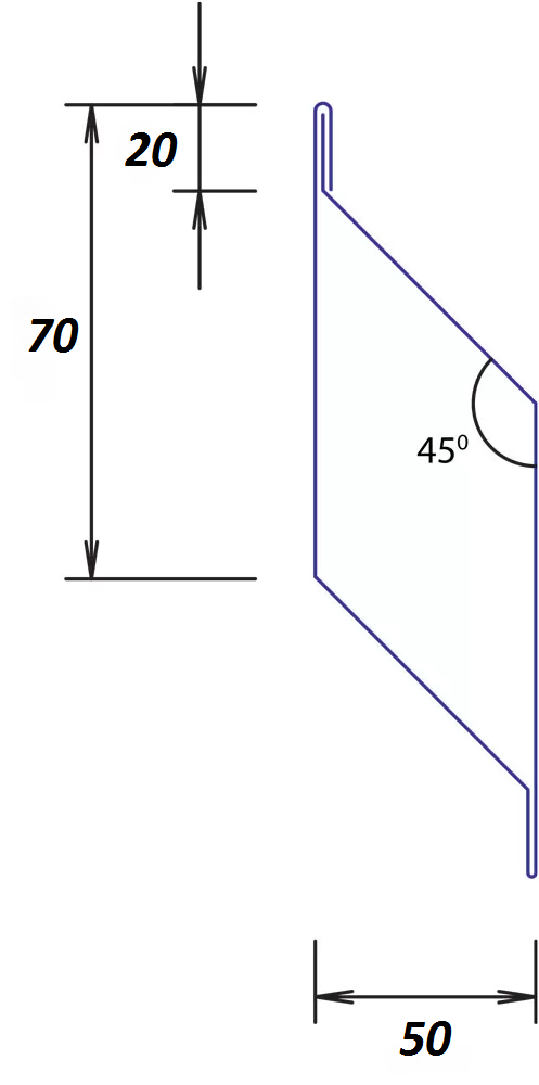 Забор-жалюзи объемные двухсторонний матовый 1,5х2 м RAL5005 (95559294) - фото 2