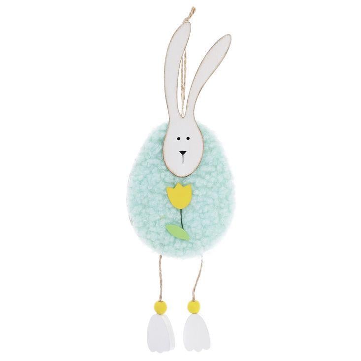 Декор пасхальный на подвесе BonaDi Кролик 23 см Голубой (781-933)