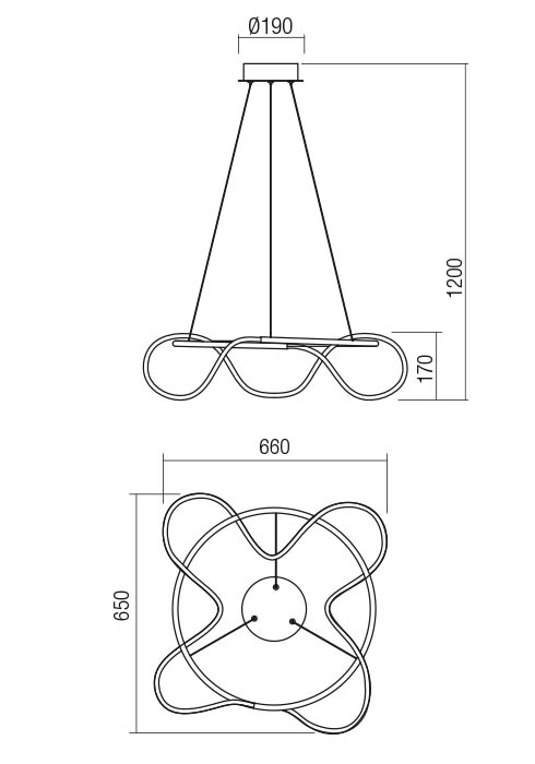 Підвісний світильник Redo CORRAL SU LED 40W D700 3000K MAT 4.1.2 Gold (01-2110) - фото 2