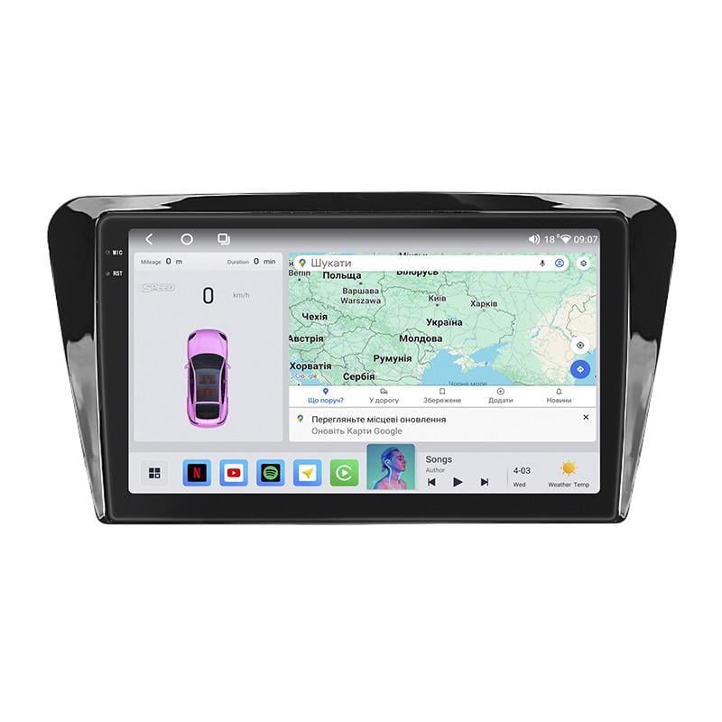 Автомагнитола штатная Lesko для Skoda Octavia III A7 2013-2017 10" 4/64 QLED CarPlay 4G Wi-Fi GPS 360