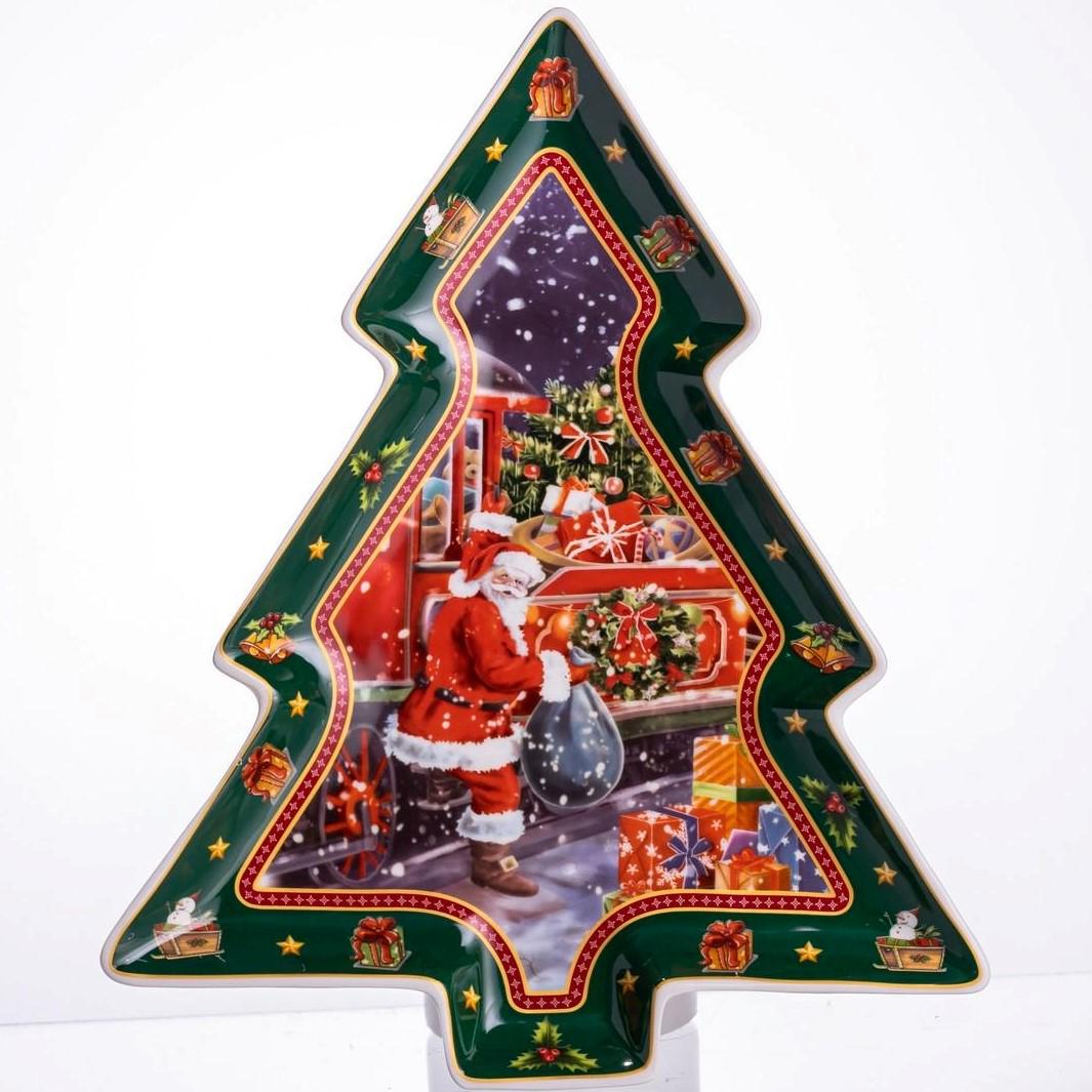 Блюдо для закусок Santa порцелянове фігурне 29х24х2 см (HP-SDHK-18)