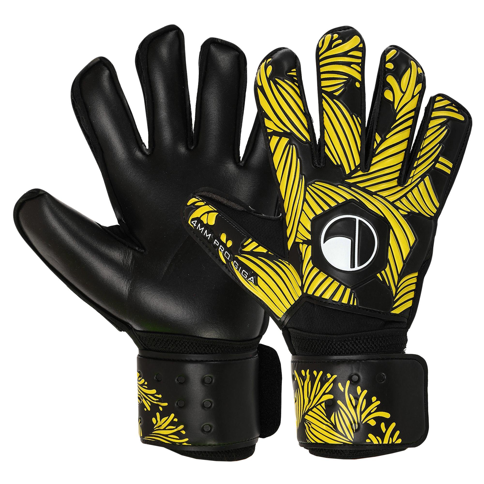Вратарские перчатки FDSPORT 800 р. 7 Черный/Лимонный (8585053828705)