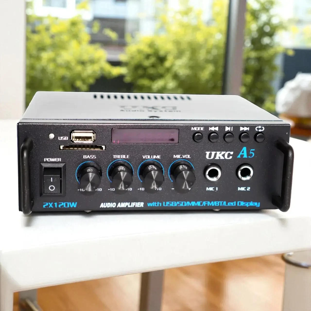 Усилитель UKC A5 двухканальный 2x50W с USB SD FM и AUX (10262) - фото 3