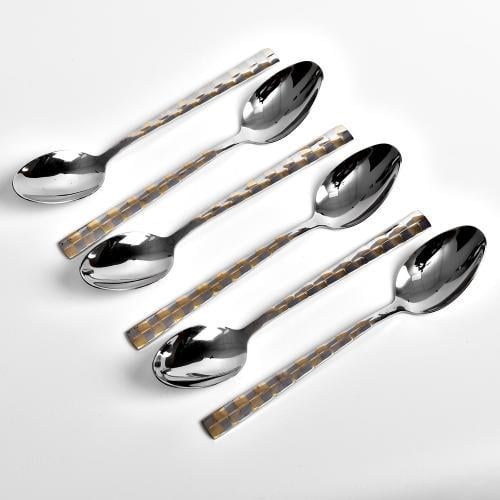 Набор чайных ложек Geometry gold Stenson R92135 6 шт. (587054)