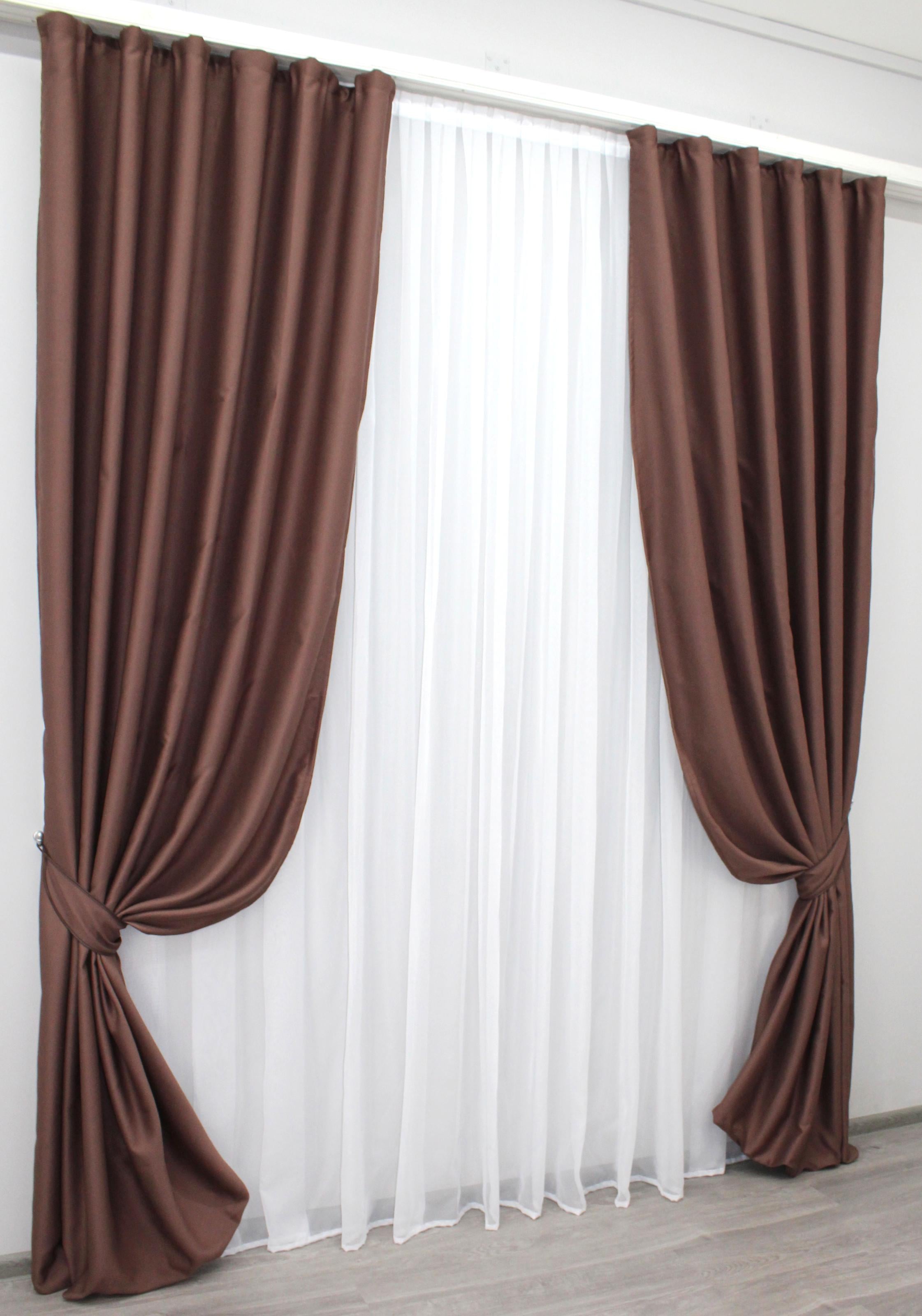 Комплект штор VR-Textil Bruno № 957ш блэкаут 150х270 см 2 шт. Коричневый (30-755) Комплект штор VR-Textil Bruno № 957ш блэкаут 150х270 см 2 шт. Коричневый (30-755)