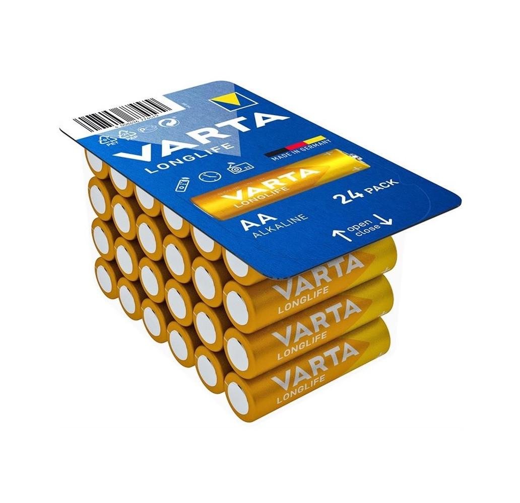 Батарейки пальчиковые щелочные Varta Longlife AA 24 шт. (iz17018)