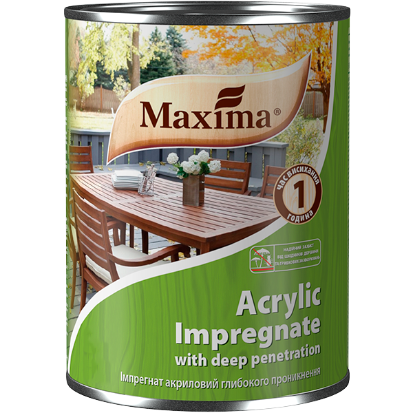 Импрегнат акриловый Maxima глубокого проникновения 3 л Сосна (29901580)