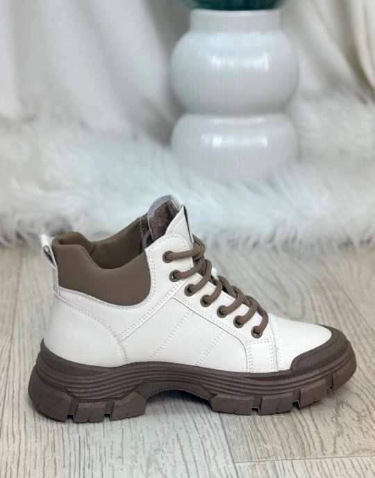 Ботинки женские Loretta N033-1 на меху р. 41 Бежевый (29889316) - фото 2 Ботинки женские Loretta N033-1 на меху р. 41 Бежевый (29889316) - фото 2