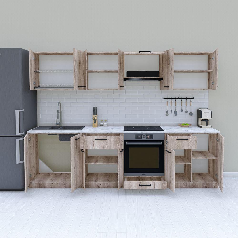 Готовая кухня линейная 2,8 м Аликанте (МП32в) - фото 2 Готовая кухня линейная 2,8 м Аликанте (МП32в) - фото 2