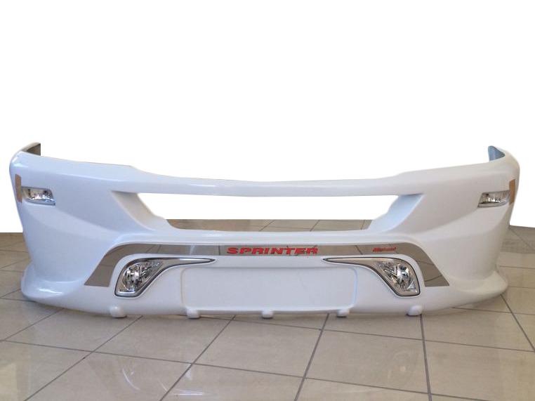 Передний бампер Спорт 4 Meliset для Mercedes Sprinter W906 2006-2018 гг. стеклопластик