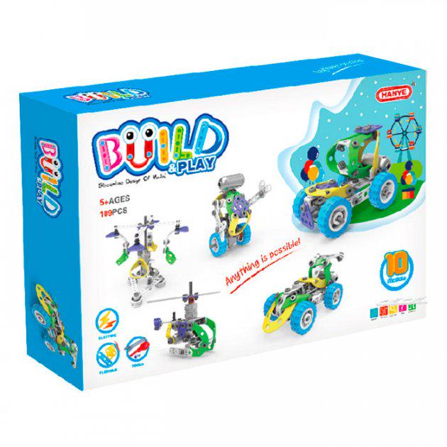 Конструктор Build&Play 5в1 з мотором 109 елементів (J-7783)