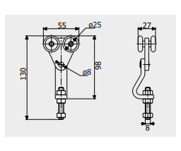 Каретка Roll Grand Стрикс М2 для подвесных систем/механизмов и ворот до 150 кг - фото 2 Каретка Roll Grand Стрикс М2 для подвесных систем/механизмов и ворот до 150 кг - фото 2