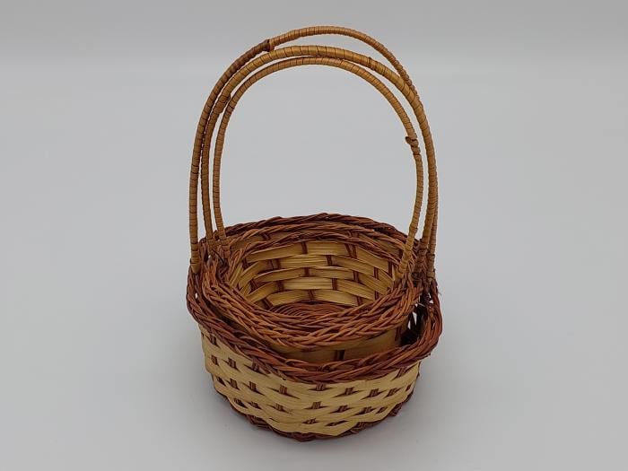 Набор корзин круглых плетеных из лозы для флористики цветов и подарков 3 шт. (438596006) - фото 3 Набор корзин круглых плетеных из лозы для флористики цветов и подарков 3 шт. (438596006) - фото 3