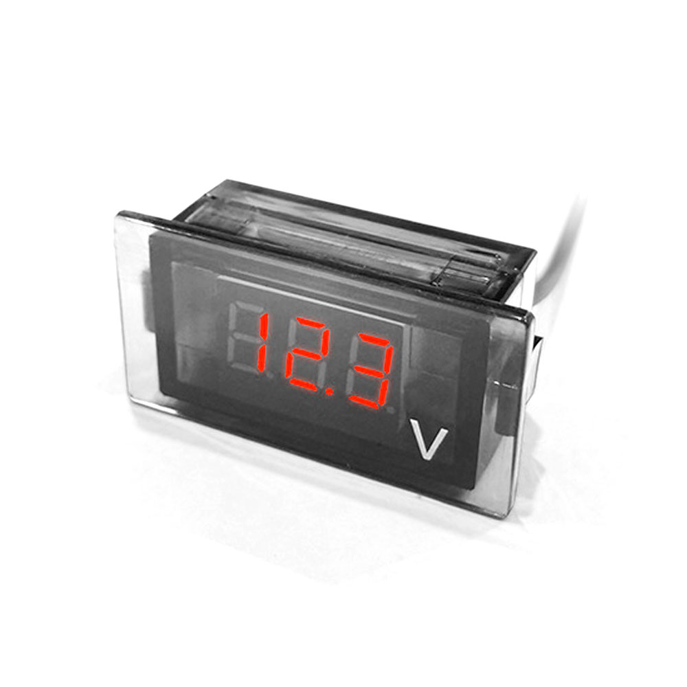 Вольтметр цифровой dy r с красным дисплеем 12-24в 49x18x26 мм (YUT_V10183)