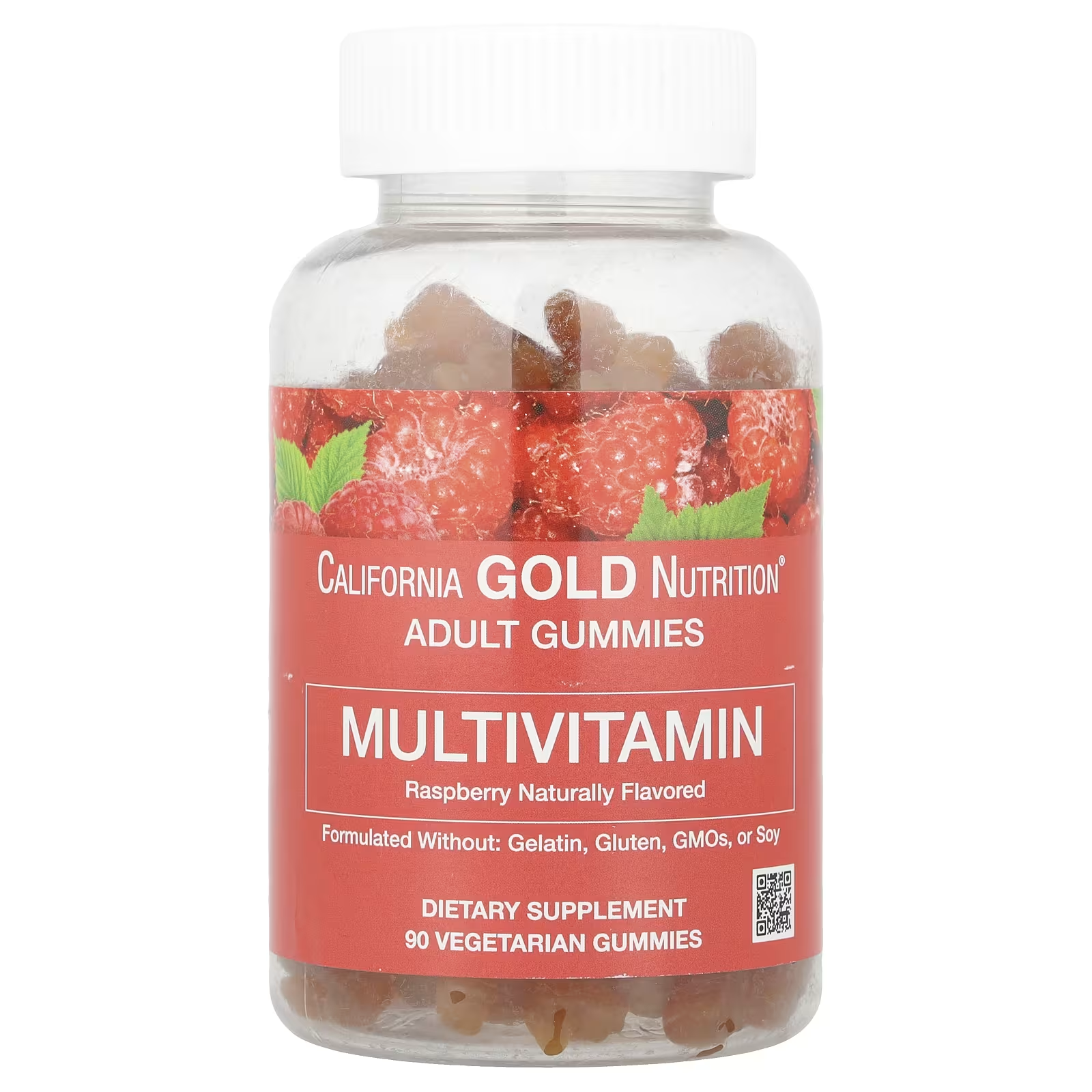 Мультивитамины для взрослых California Gold Nutrition Малина 90 жев. табл. (24949840)