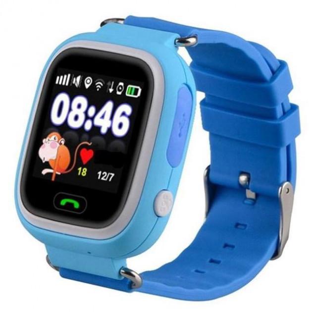 Дитячий смарт-годинник SUNROZ Q90/Q100 з GPS WiFi 3G 1" Блакитний (SUN10606)