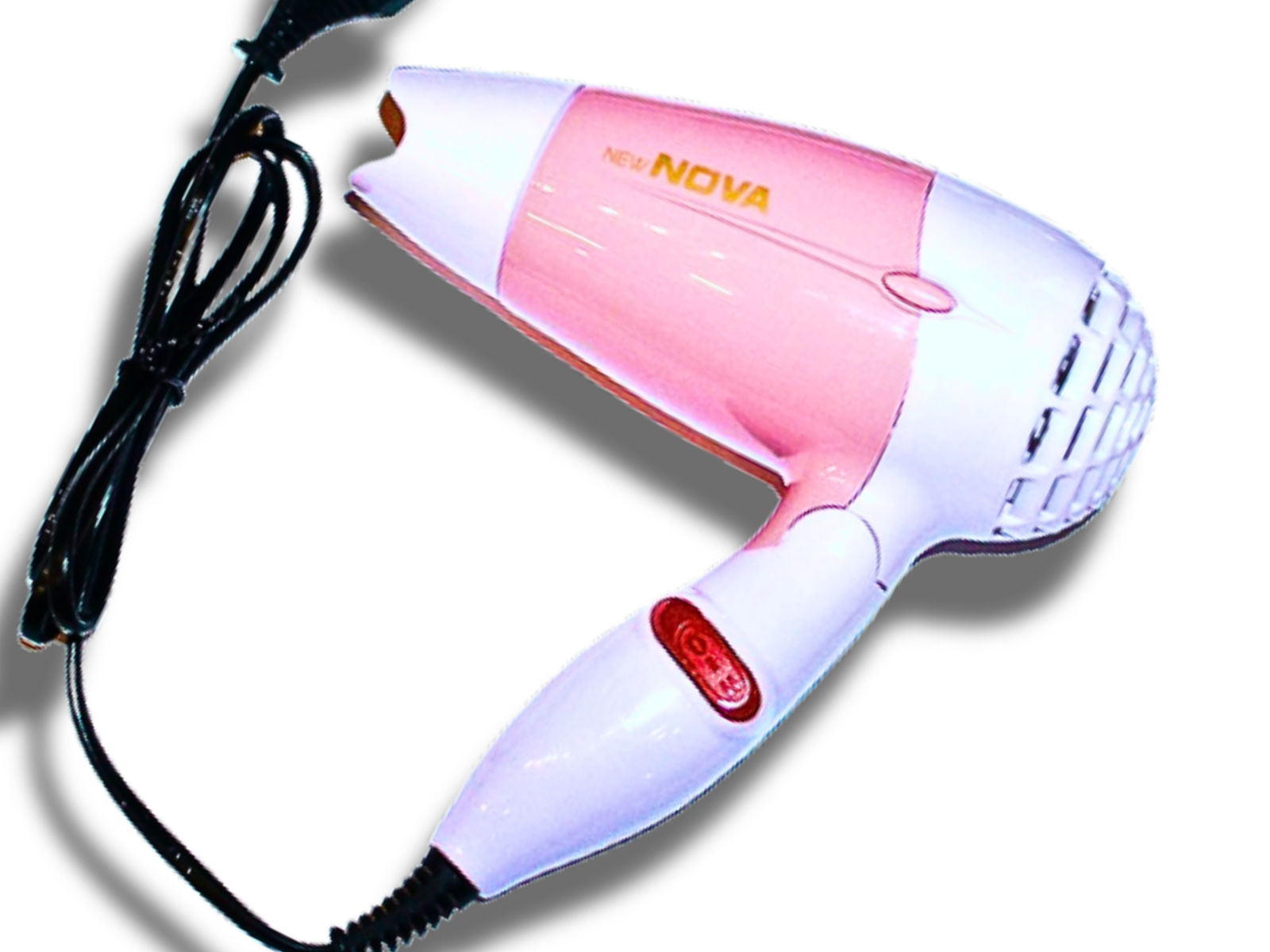 Фен складной для волос NOVA NV-662 с насадкой 1000W 13/17 см Розовый (00000009528:15748)