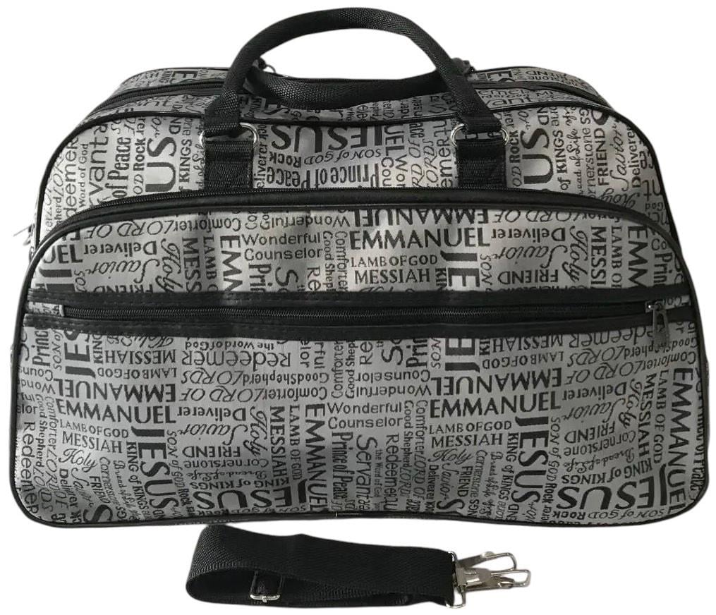 Сумка дорожная ручная кладь с длинным ремнем через плечо Серый(8807GG)