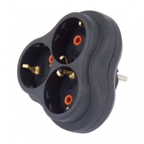 Трійник Nilson з заземленням Чорний (40220101)